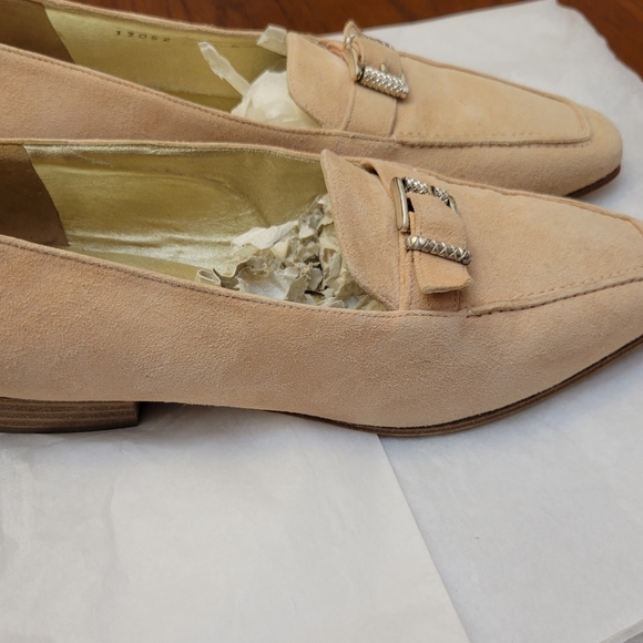 Bottega Veneta Pink Suede Loafers Size 7 - Picture 4 of 9